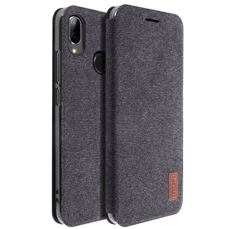 Чехол для huawei nova 3 i, MOFI nova 3, тканевый флип-чехол, чехол для huawei P Smart+ полный Чехол, деловая ткань nova 3 i, флип-чехол