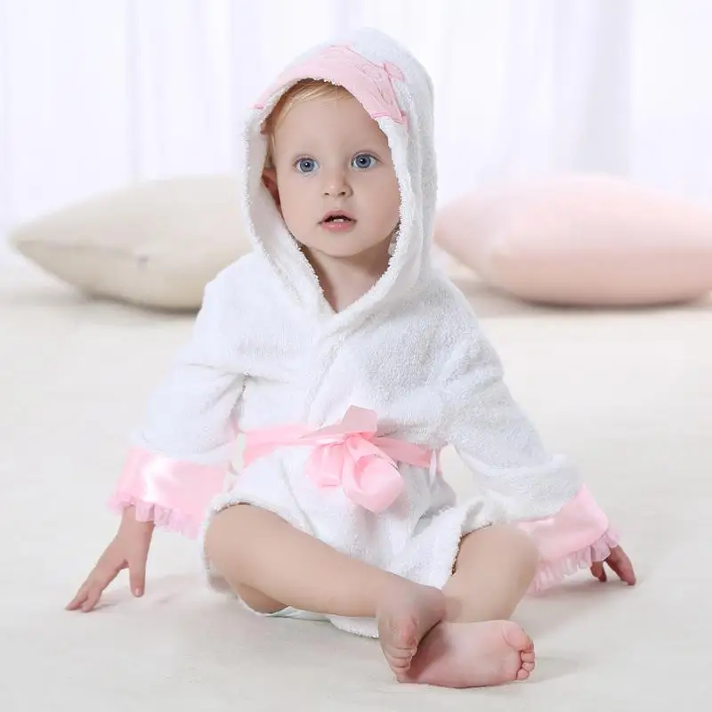 Сверхмягкий детский банный халат с капюшоном | Супервпитывающий и