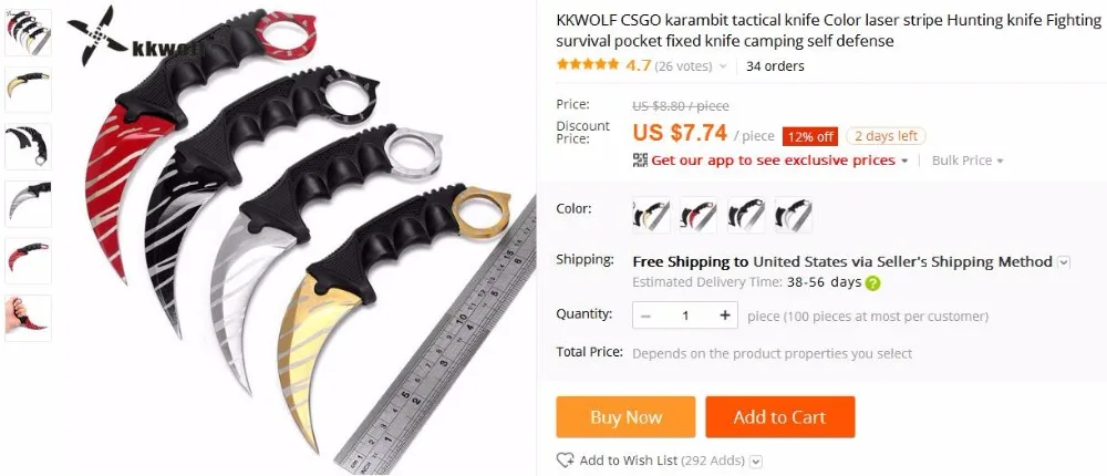 KKWOLF csgo karambit fade cuchillo красочный градиент cs go счетчик удара боевой коготь нож бой EDC Многофункциональный нож для защиты инструмент