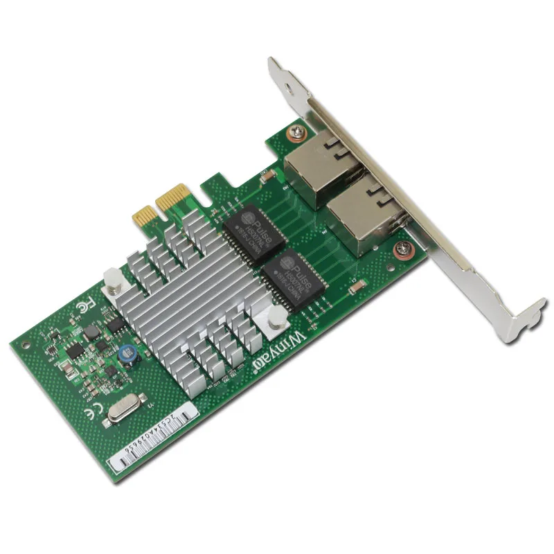 Winyao WY580T PCI-E X1 10/100/1000 Мбит/с двойной Порты и разъёмы Gigabit Ethernet сетевой Интерфейс карты 2* RJ45 Совместимость I340-T2 82580