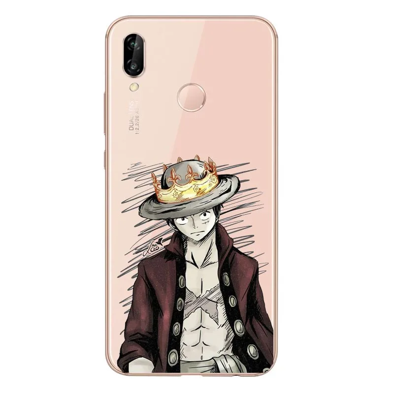 Japanese Anime Collage One Piece Luffy Series soft Clear Cover Case For Huawei P7 P8 P9 P10 P20LITE 2017 P8L | Мобильные телефоны и