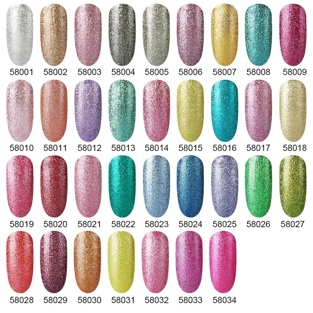 Inagla 5 мл Платиновый Гель лак для ногтей Полупостоянный УФ гель Bling Color Gellak Top Coat