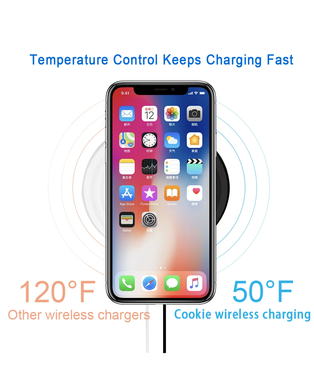 IP67 водонепроницаемое Беспроводное зарядное устройство для Apple iPhone X 8 Plus XR XS Max samsung Galaxy S10 S9 S8 Note 10 9 Беспроводная зарядная подставка 10 Вт