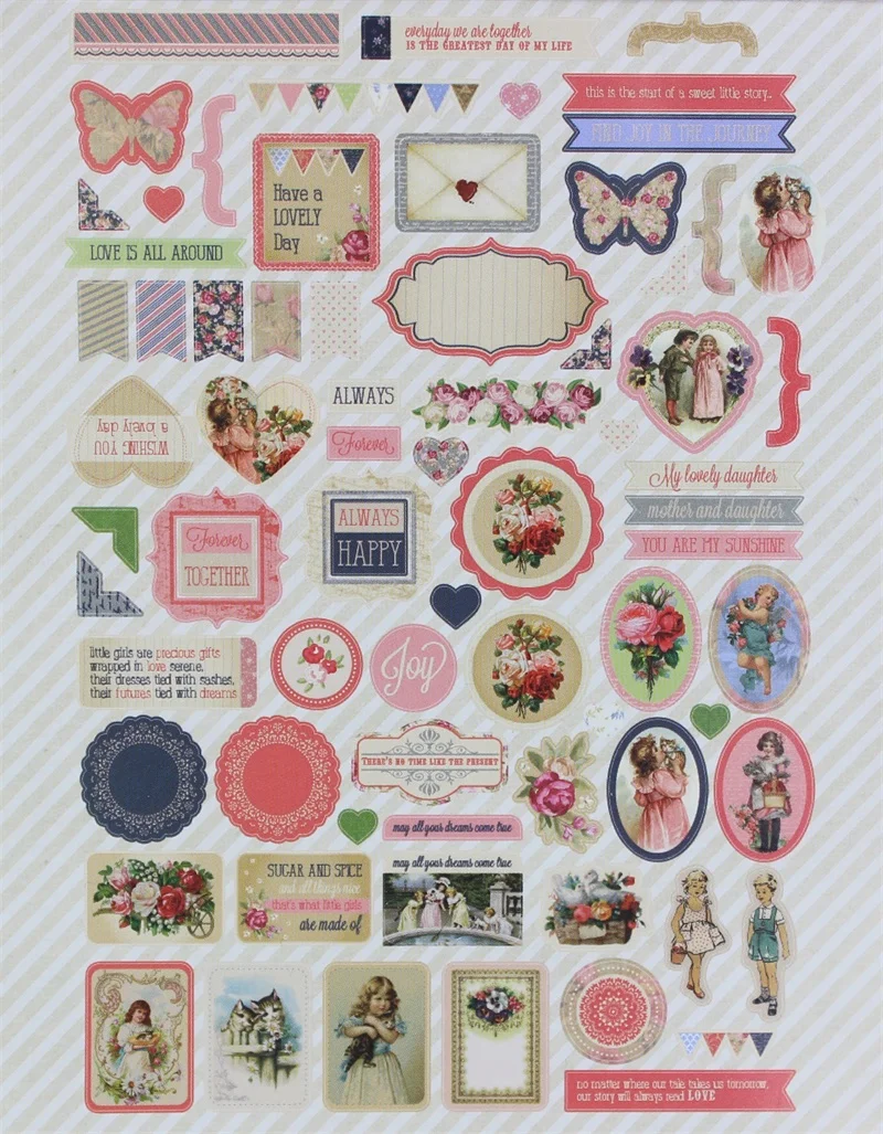 KSCRAFT 146pc всегда счастливый кардшток высечки для скрапбукинга планнер/Создание карт/Журнал проект|Украшение|