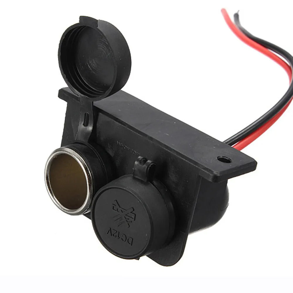Водонепроницаемый двойной разветвитель с крышкой адаптер 12 В двухсторонний