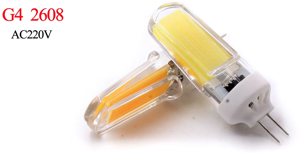 G4 Светодиодный светильник 12 В DC/AC 3 Вт 6 Вт светодиодный G4 светодиодный bombilla luz de la super brillante G4 COB de silicona bombillas ampolla G9