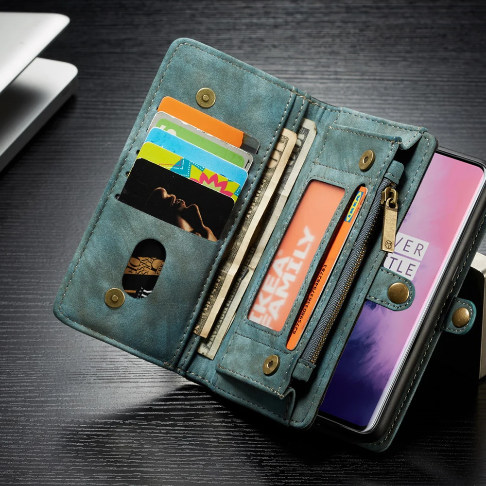 Чехол для Oneplus 7 Pro, многофункциональные карты, кошелек, чехол для телефона, для Oneplus 7, 7 Pro, съемный, из коровьей кожи, флип, подставки, Fundas