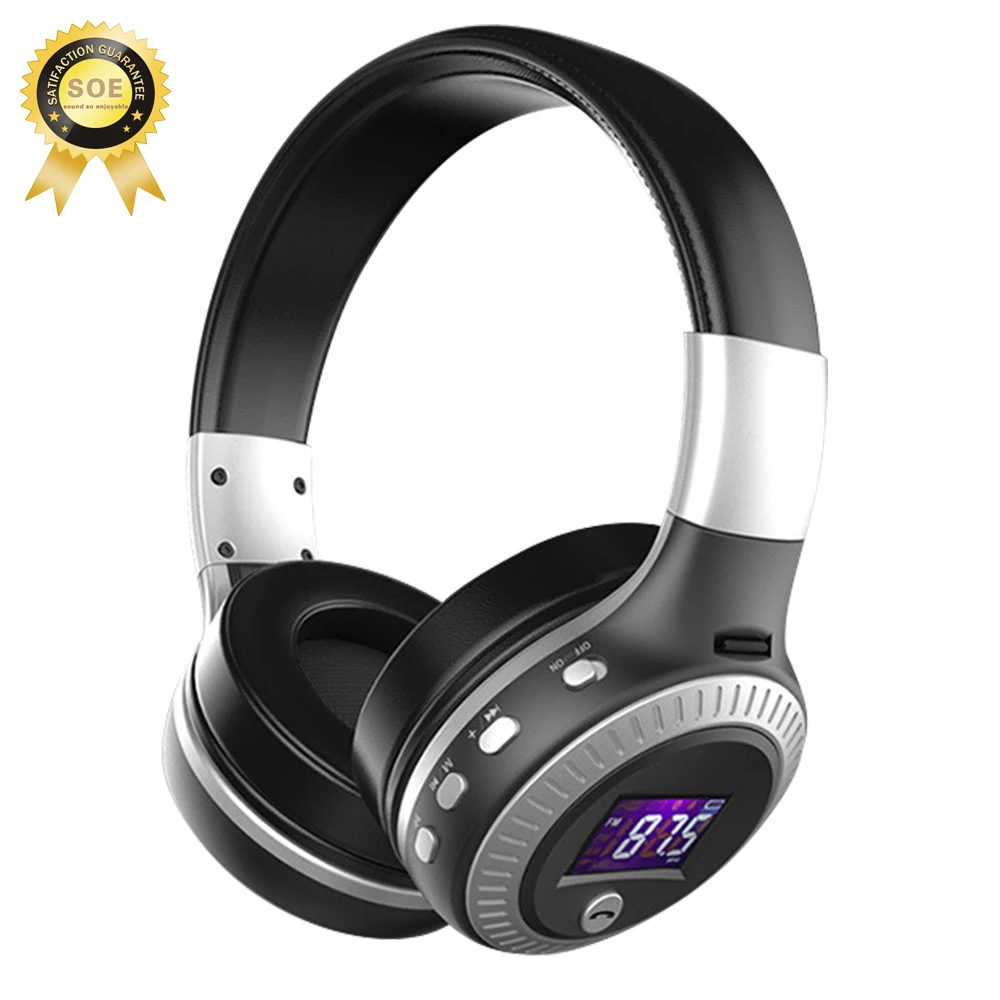 SOE Auriculares Bluetooth ЖК-дисплей дисплей HiFi Fone де ouvido поддерживает Micro-SD карты