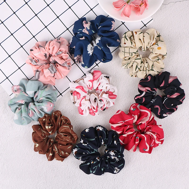 

Fashion Luxury Scrunchie Ponytail Donut Grip Loop Holder Lovely Hair Scrunchies Stretchy Hair Bands Women Girl Hair Tie 9 Styles