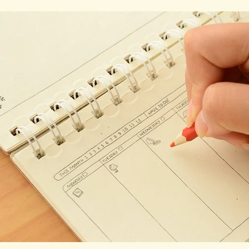 

Garden of love Weekly plan Spiral notebook Schedule agenda planner organizer daily planner Cuadernos office School supplies