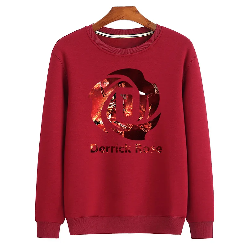 Мужские спортивные баскетбольные пальто TMcG/LJames/DRose LOGO большого размера свободные махровые свитера дышащие крутые худи без шапок - Цвет: Red Rose