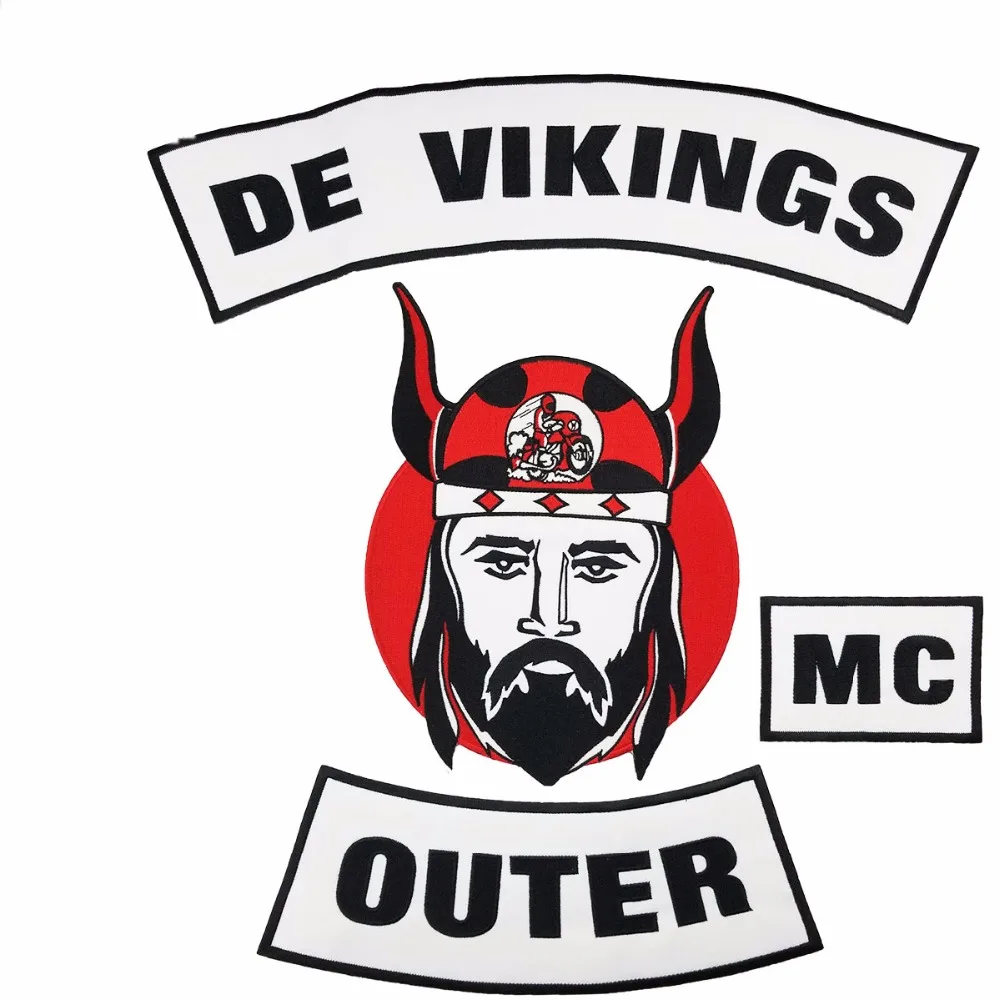 Железные нашивки для одежды DE VIKINGS внешняя MC Байкерская вышитая Железная на