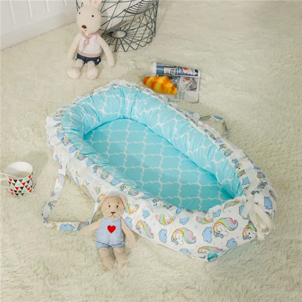 C4 Baby Nest Bed Baby Crib Washable Travel Bed Crib for Newborn Infant Cotton Cot Bumper Cradle Dropshipping - Цвет: C4