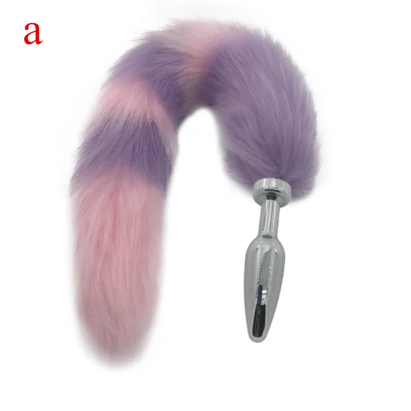 Массажер для простаты с лисьим хвостом металлическая Анальная пробка заднего