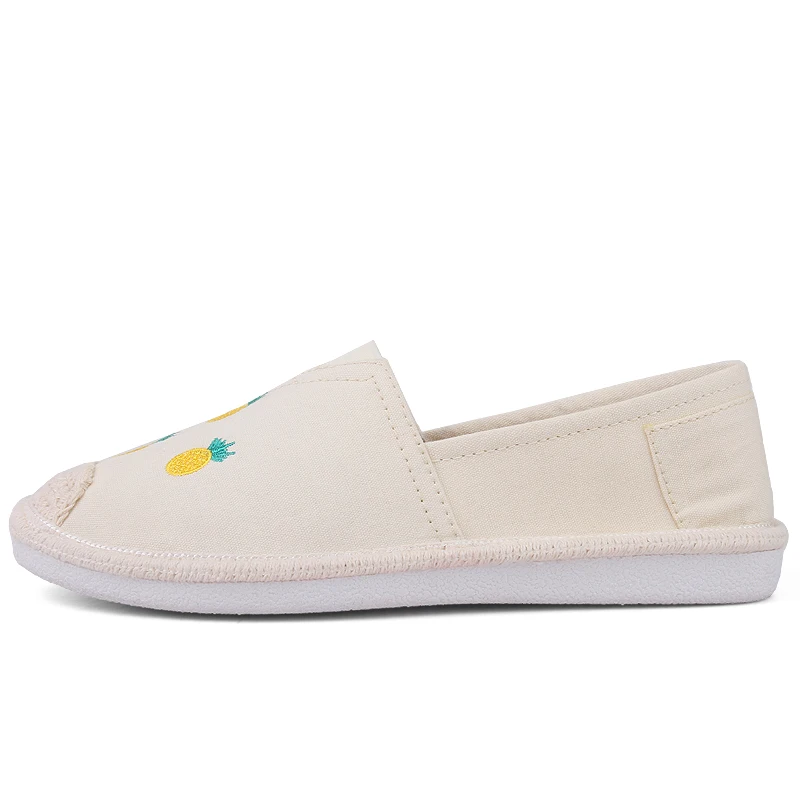 2018 Fashion Summer NEW Women Loafers Womens Shoes Korea Flat Female Pineapple Canvas Fisherman my4 | Обувь