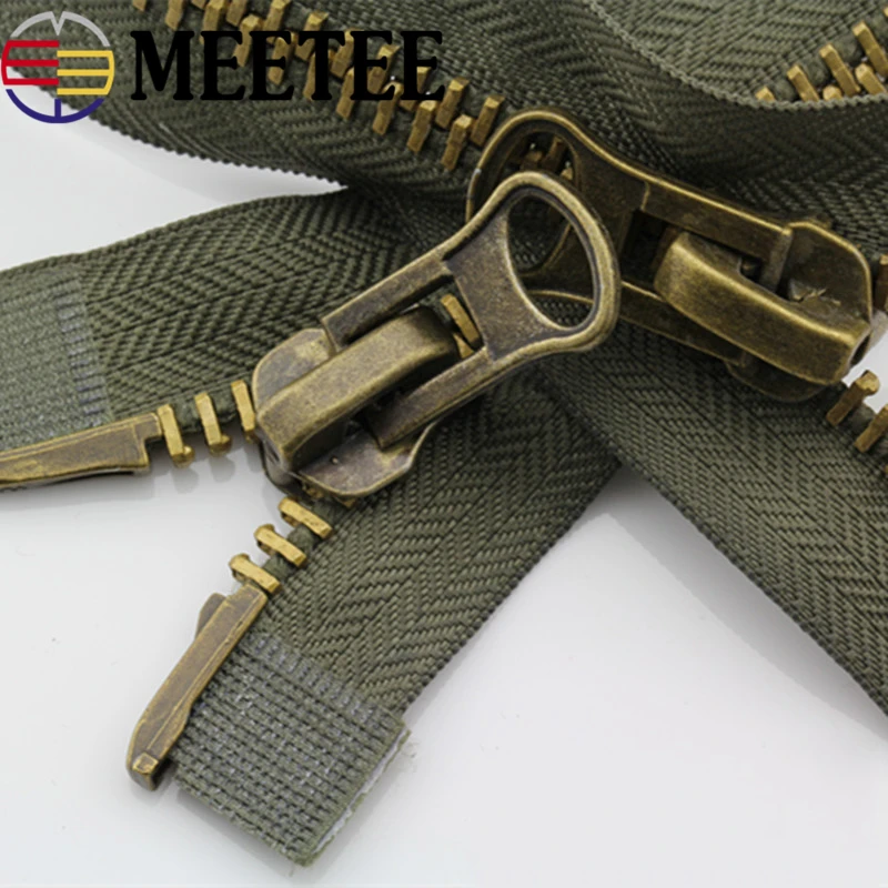 Meetee 8#15# пластиковые застежки-молнии открытый конец 70-150 см длинная застежка-молния пуховик пальто двойные ползунки для шитья одежды ремонт портной аксессуар