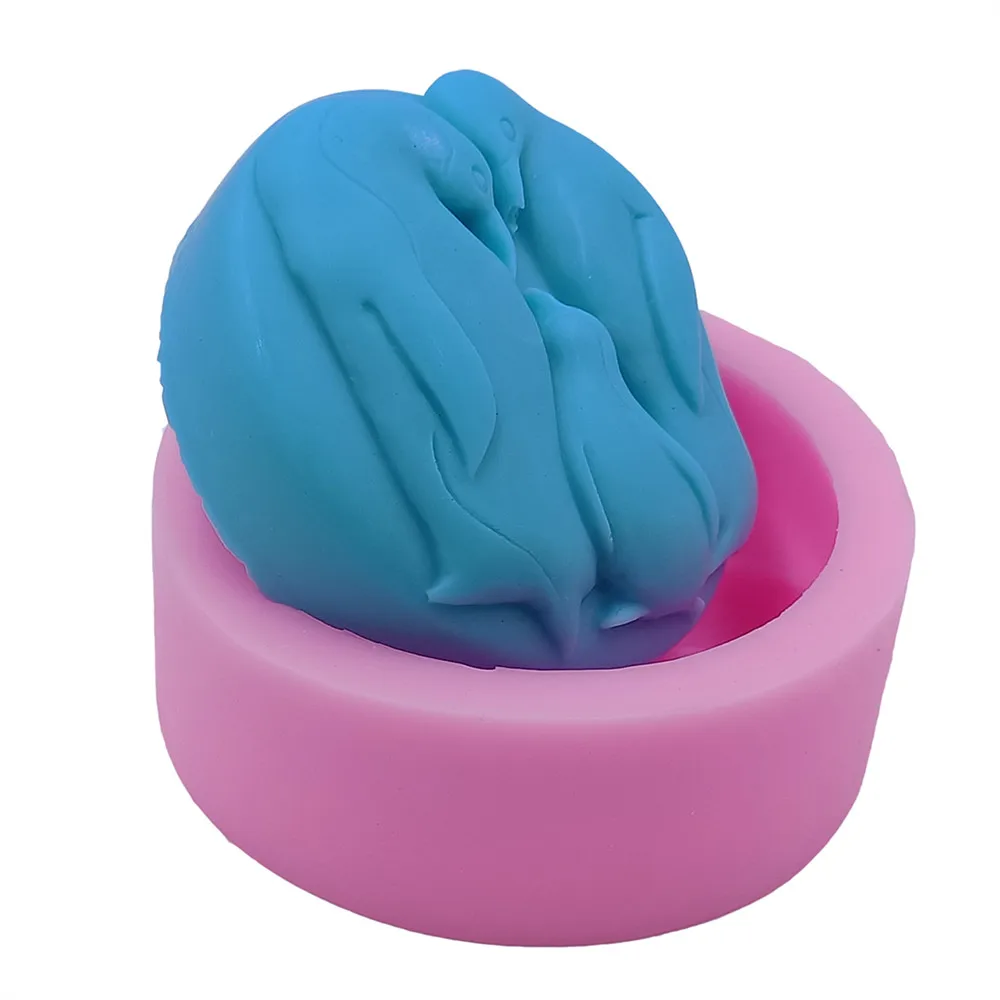 Силиконовая форма в виде пингвина для изготовления мыла|cake decorating tools|silicone soap