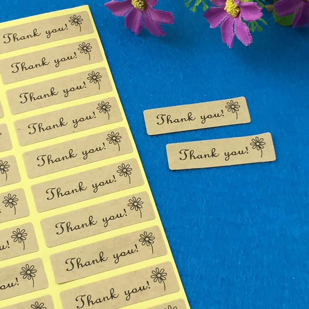 300 шт./лот благодарим вас наклейки на печать подарочная наклейка для домашней