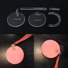 Новинка 2019, 1 комплект, круглая мини-сумка ручной работы из кожи сделай сам, маленький кошелек для монет, шитье, шаблон из ПВХ, 10*10*1 см