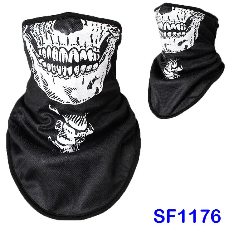 SF1176 WildSurfer, мужские нагрудники для катания на лыжах, 3D принт, череп, маска для сноуборда, зимний теплый флисовый треугольный шарф, женская маска для катания на коньках FJ44 - Цвет: SF1176
