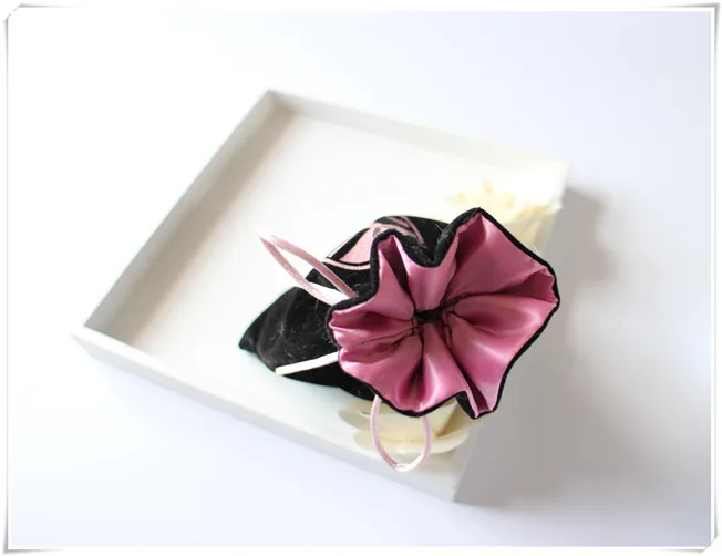 Бархатная сумка с логотипом на заказ двойные бархатные подарочные сумочки