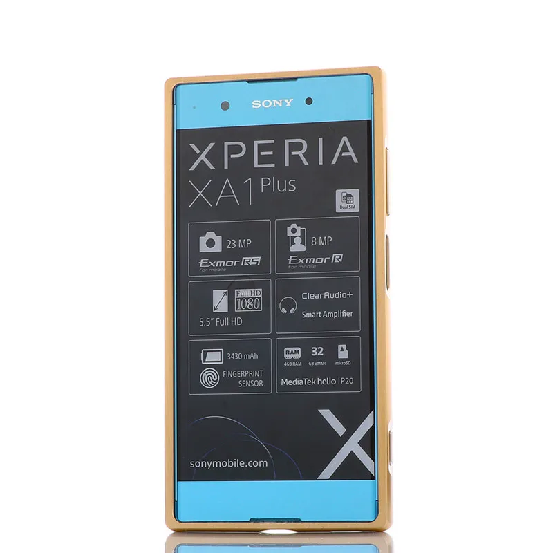 Зеркальный чехол для sony XA1 Plus с металлической рамкой и зеркальной задней крышкой, Жесткий Чехол для sony Xperia XA1 Plus XA1Plus G3412