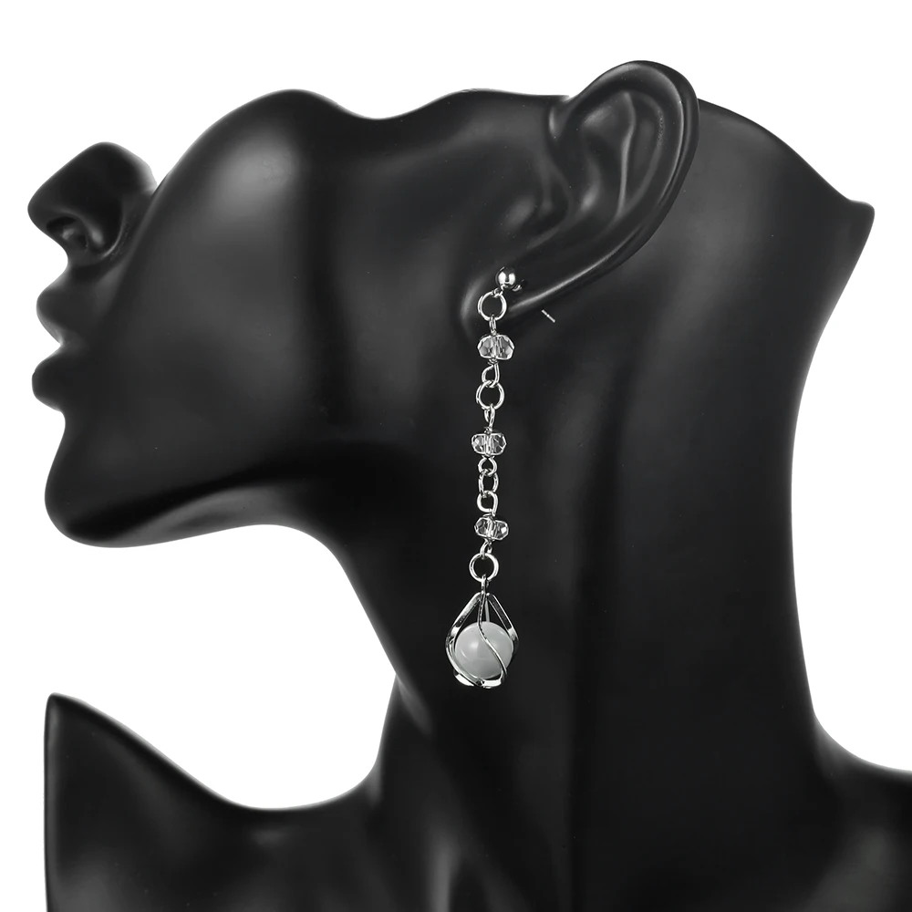 Корейский новый популярный кристалл серьги кисточкой капли воды из опала для