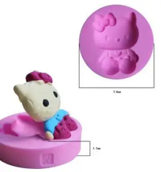 Kitty Cat DIY искусственная форма для торта силиконовая мыла форма|silicone soap mold|silicone moldmold