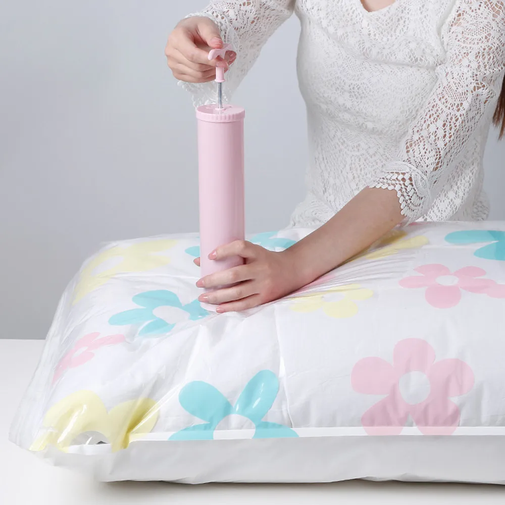 2019 бытовые вакуумные компрессионные мешки ручной насос для домашнего хранения 5