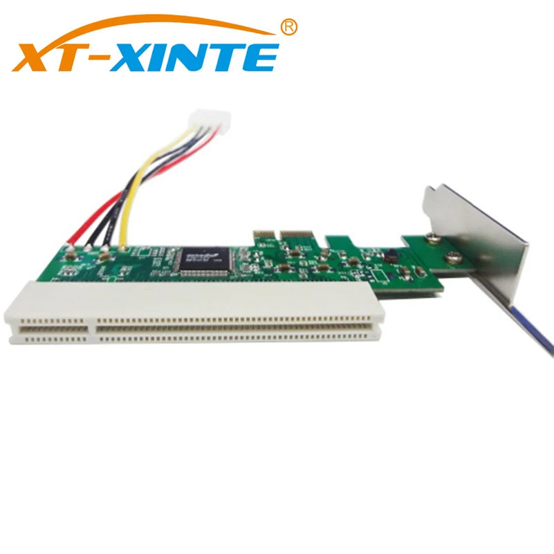 XT-XINTE LPE1083 PCI-Express для PCI адаптер карты PCI-E X1/X4/X8/X16 слот с 4Pin кабель питания карты зеленый Q00440