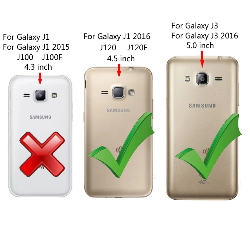 Для samsung Galaxy J1 чехол кожаный бумажник откидная крышка samsung Galaxy J1 чехол для samsung J1 Coque J3 6