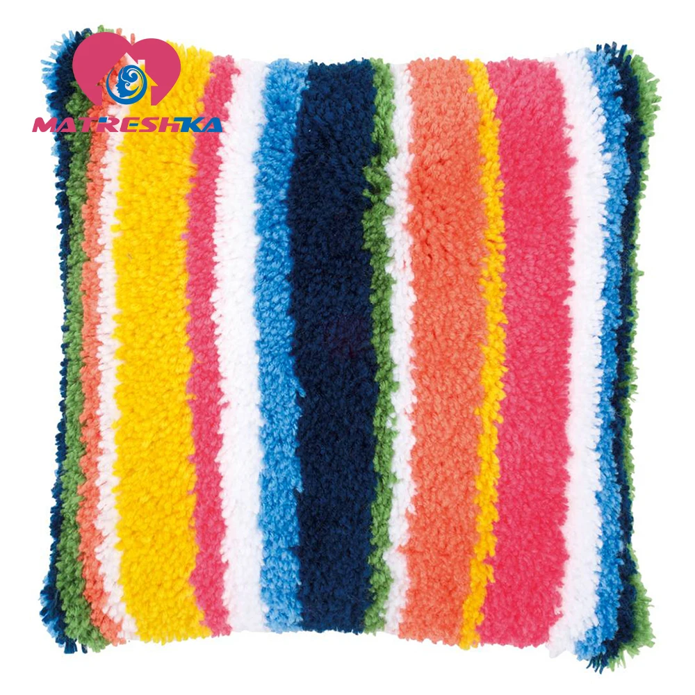 Ковер вышитые подушки Радуга вышивка крестиком Подушка Кнопка посылка ковер