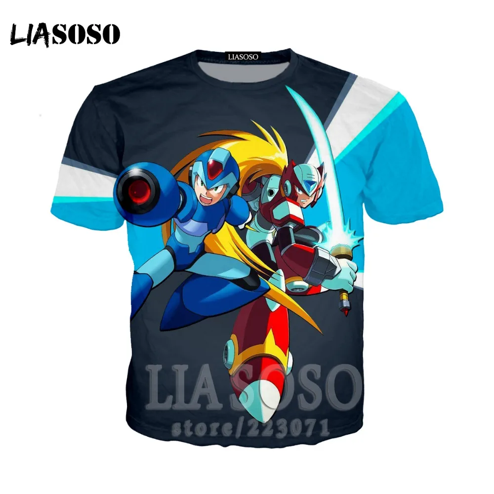 Футболка LIASOSO mega man genesis рисунок 3d печать футболка рубашка Косплей Рокман X легенды