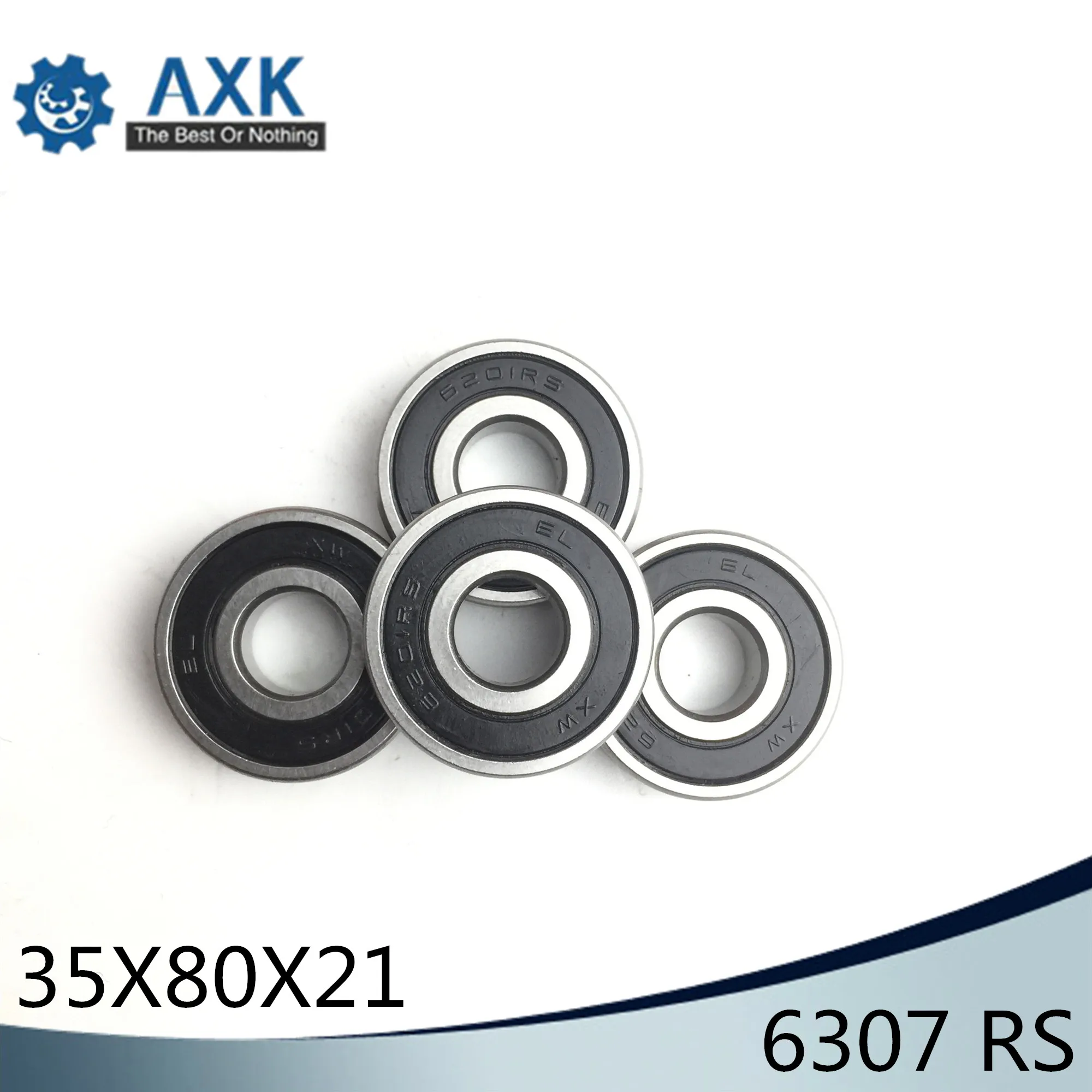 6307RS подшипник ABEC 3 (1 шт.) 35*80*21 мм шайбовый с глубоким 6307 2RS упорные шариковые