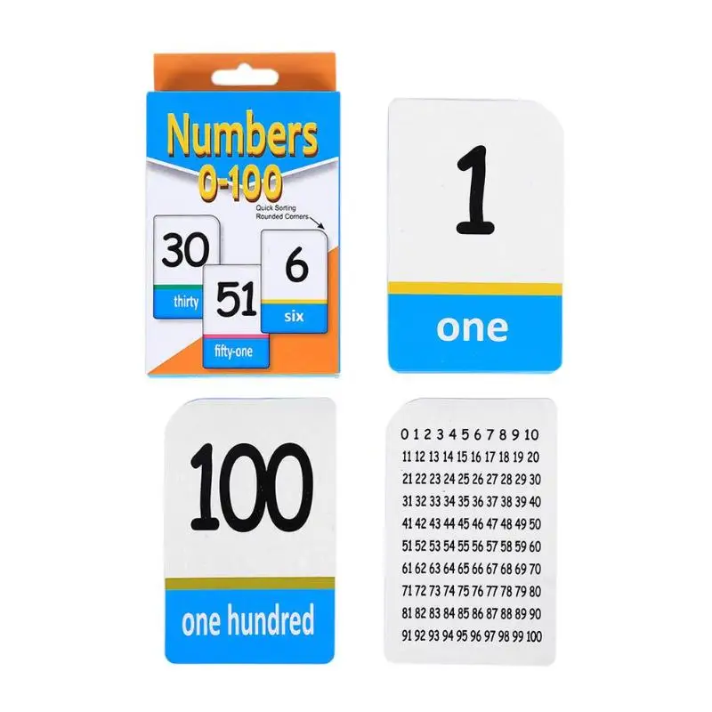 1box Coated Paper Digital Cards Early Educative Number Card for Kids Study Educational Toys For Children Puzzle Creativity | Игрушки и