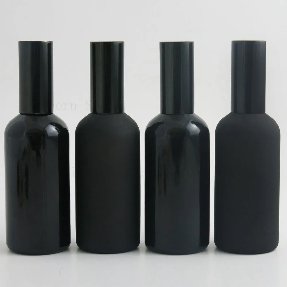 100 мл Блестящий Матовый Черный Стекло флакон духов распылитель бутылки насоса