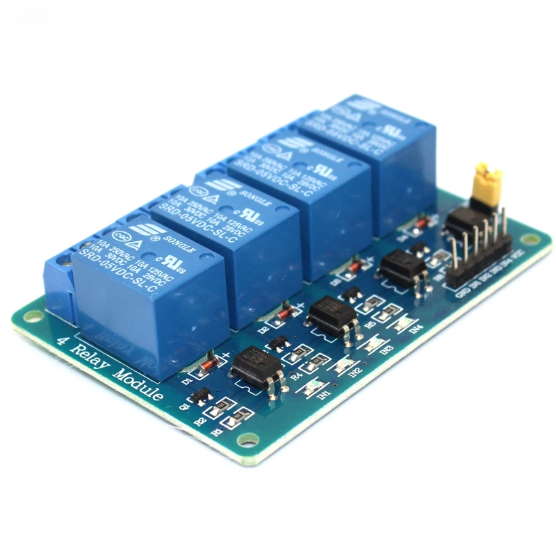 

4-way 5V 12V relay module Four-way output Low-level trigger Control board diy technology production
