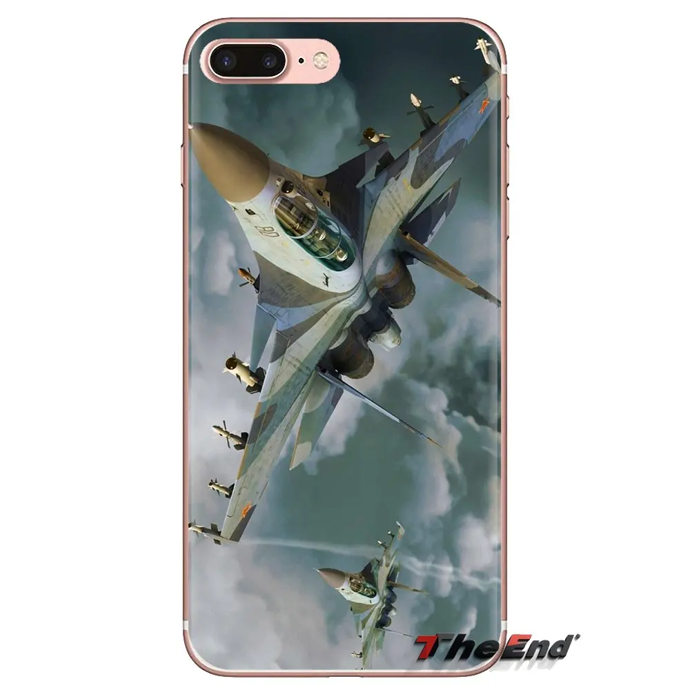 Russian Sukhoi 27 Aircraft Transparent Soft Shell Case For Samsung Galaxy S3 S4 S5 Mini S6 S7 Edge S8 S9 S10 Plus Note 3 4 5 8 9 |