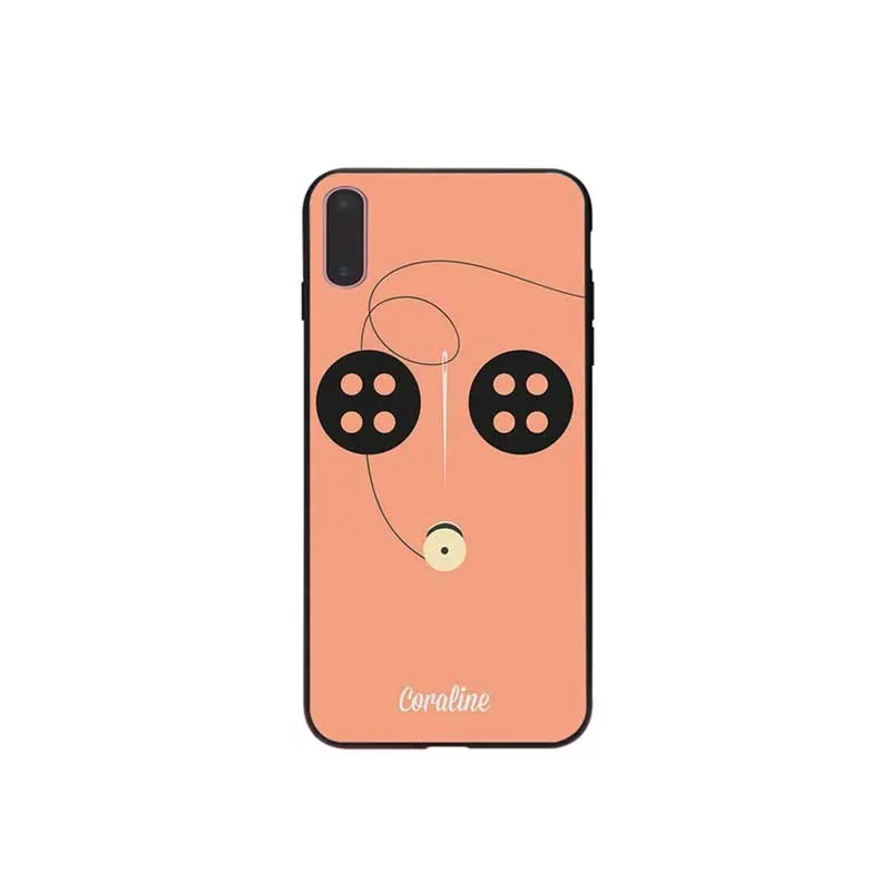 Черный мягкий чехол Coraline E La Porta Magica для телефона iPhone 7 8 6 6S Plus X XS MAX 5 5S SE XR