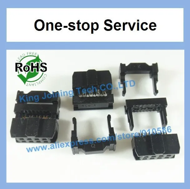 100 шт. 2 54 разъем IDC 8pin 2x4 кабельные розетки 8P FC3-8P | Электроника