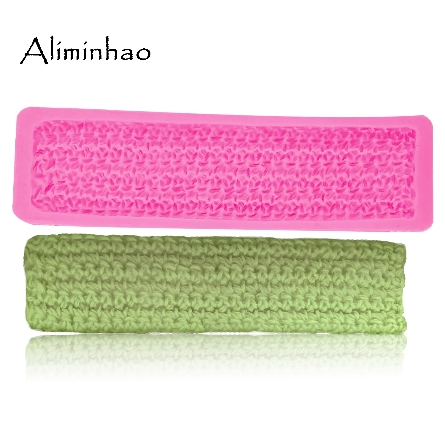 Pink B1394 Strip shape wool texture silicone mold fondant diy Cake border decorating supply chocolate dessert tools Clay Resin - Цвет: Pink