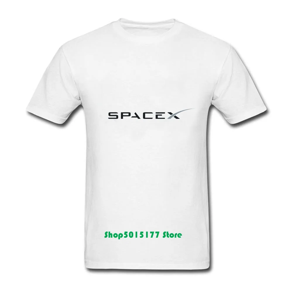 2019 новый дизайн черной футболки с логотипом SpaceX Space X Мужской популярный классный