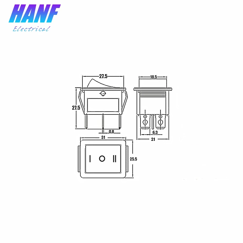 1 шт. 6Pin DPDT ВКЛ ВЫКЛ кулисный переключатель лодки 16A/250В 20A/125В AC черный|switch switch|switch