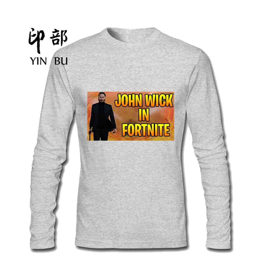 Джон фитиль в fortnite футболка 2018 Camisetas Masculina мужской натуральный Хлопковые