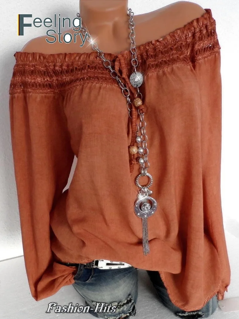 Бохо размера плюс Туника блузка с рукавами фонариками вырезом лодочкой