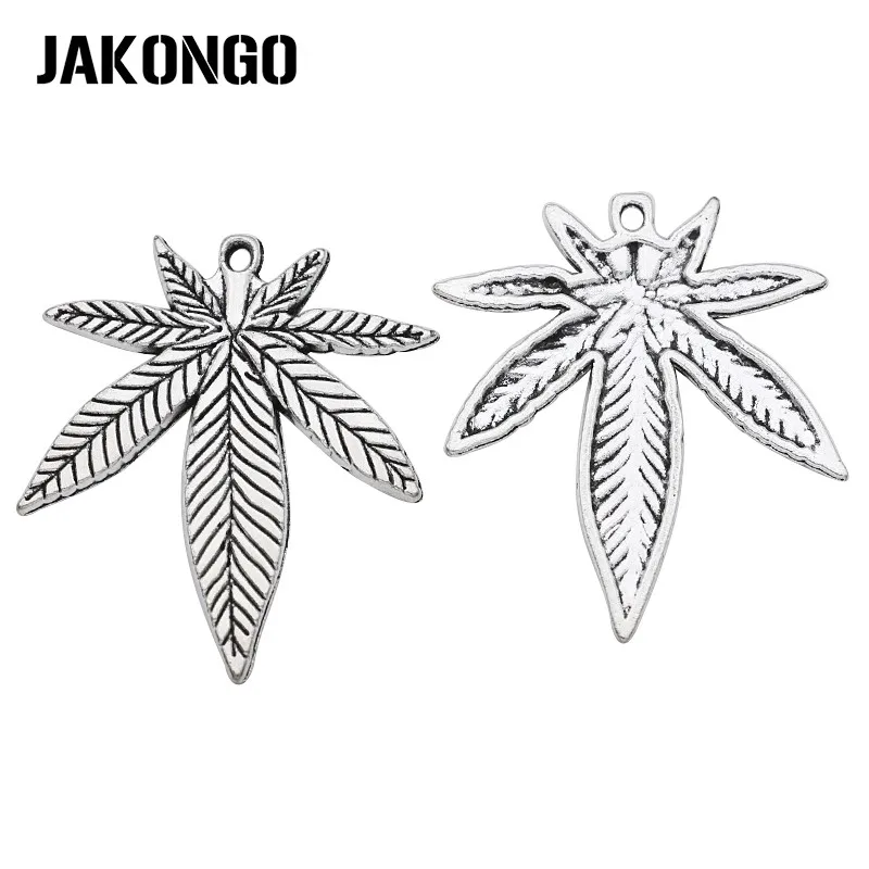 JAKONGO тибетская Посеребренная Подвеска в виде кленового листа для браслета колье