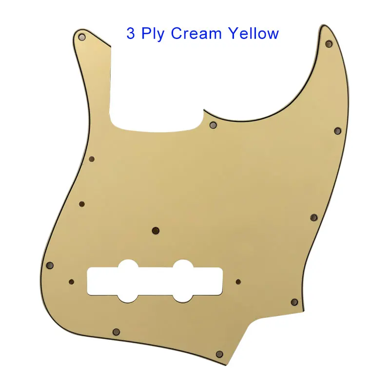 3Ply cream yellow Pleroo заказное качество накладки-для США Винтаж '74 джаз бас гитара накладки царапины пластины - Цвет: 3Ply cream yellow