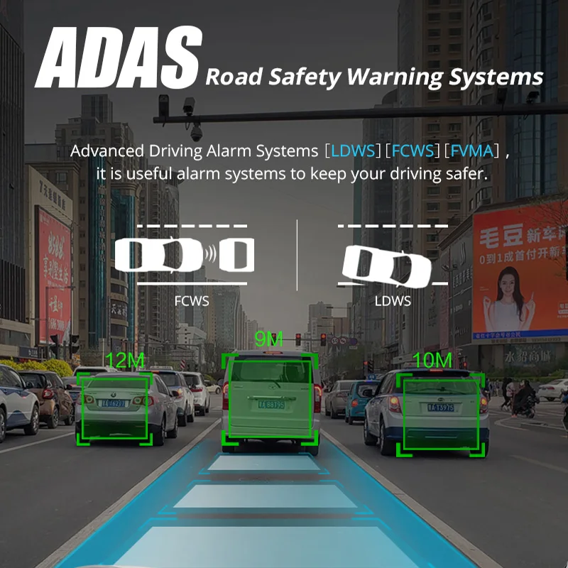AfmoDVR 2018 ADAS 4 канал Автомобильный видеорегистратор камера видео регистраторы