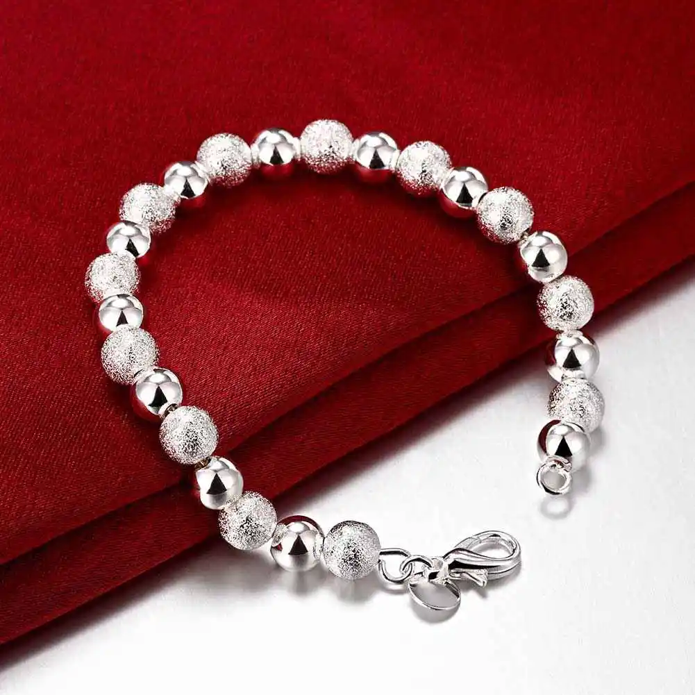 Хит продаж посеребренный ювелирный браслет изящный модный с бусинами Высокое