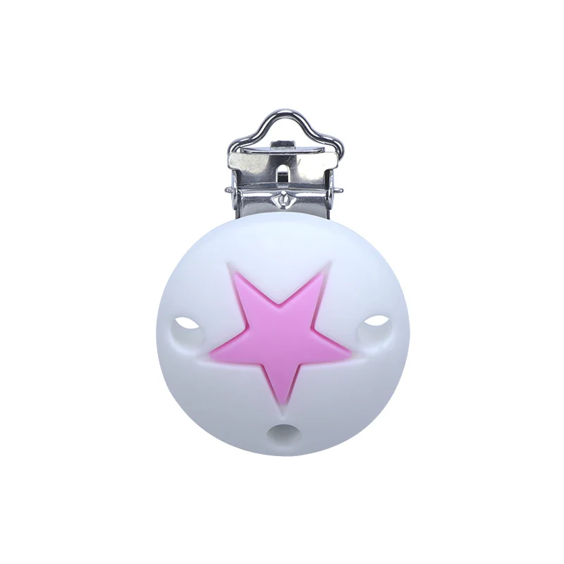 JZ1009-1 BOBO. BOX, 10 шт., силиконовая детская соска, цепочка, зажим, держатель в виде звезды, сделай сам, прорезывание зубов, Детская соска, цепь, держатель для соски, пустышка, игрушка для кормления - Цвет: JZ1009-1